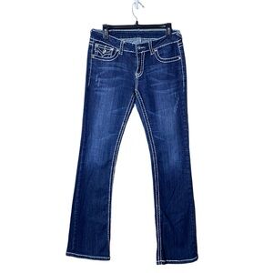 Vintage Y2K Miss Chic Low Rise Jeans Jr Size 9 90s Wide Leg Indie Scandi